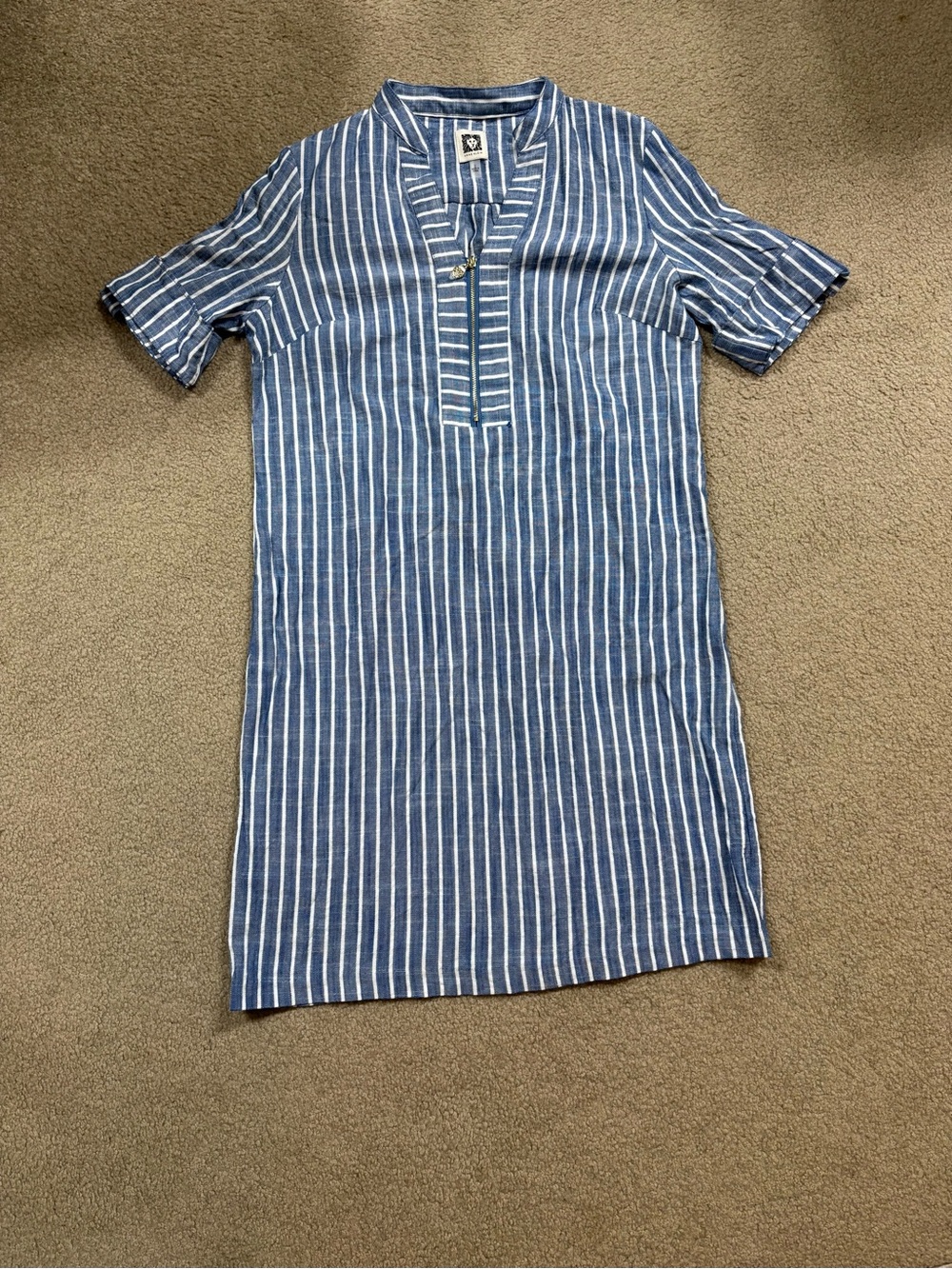 Anne Klein Blue and White Striped Mini Dress NWOT